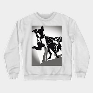 Puppies Shadow Silhouette Anime Style Collection No. 79 Crewneck Sweatshirt